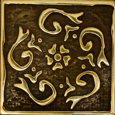 Декор BRONZO-25 вставка RUSTIC латунная 5x5 от BronzoDecor (Россия) в Москве