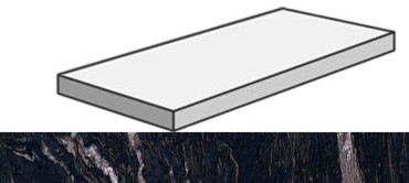 Угловая ступень SENSI GEMS ANG.TOP SX TITAN.BLACK RET левая (PF60005671) 32x120x4.5x2 от ABK Ceramiche (Италия) в Москве