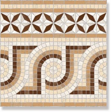 Декор Via Appia Cen. Nola Marron 43.5x43.5 от Vives Ceramica (Испания) в Москве