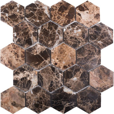 Мозаика Hexagon Dark Emperador Polished (63x63) (JMST6303P) 28.2x26x8 от StarMosaic (Китай) в Москве