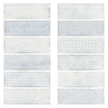 Настенная плитка Arles Snow Decor Mix (12 дизайнов) глянцевая 10x30 от Fabresa (Испания) в Москве