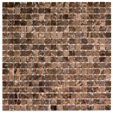 Мозаика PIX304 Dark Emperador из мрамора (15x15) 30.5x30.5x4 от Pixmosaic (Китай) в Москве