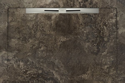 Керамический душевой поддон FOSSIL BROWN - SLOPE LINE NOVA 120 80x120 от Aquanit (Турция) в Москве
