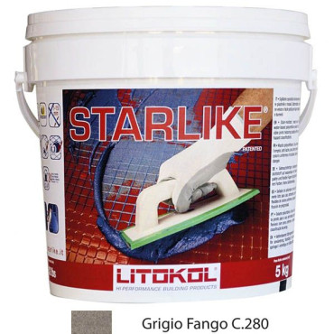 Litochrom Starlike C.280 серый (5 кг) от Litokol (Россия) в Москве