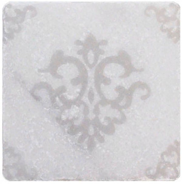 Декор WHITE MARBLE Motif №3 белый 10x10 от Stone4Home (Турция) в Москве