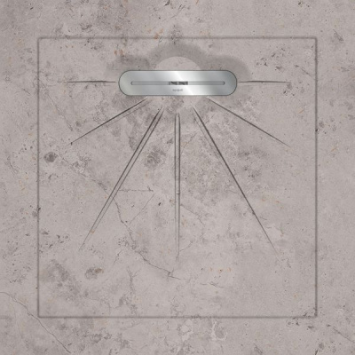 Керамический душевой поддон FIBRE GREY - MULTI LINEAR MASSIVE 90 90x90 от Aquanit (Турция) в Москве