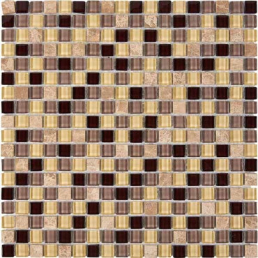 Мозаика PIX 724 из мрамора и стекла (15x15) 30x30 от Pixmosaic (Китай) в Москве