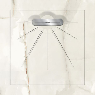 Керамический душевой поддон MARBLE WHITE - MULTI LINEAR MASSIVE 90 90x90 от Aquanit (Турция) в Москве