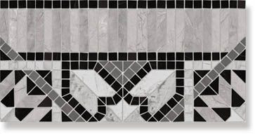 Декор Via Appia Cen. Samos Negro 21.7x43.5 от Vives Ceramica (Испания) в Москве