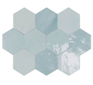 Настенная плитка Zellige Hexa Aqua Глазурованная (122081) 10.8x12.4 от WOW (Испания) в Москве