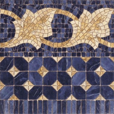 Бордюр Cenefa Midas Azul 43.5x43.5 от Vives Ceramica (Испания) в Москве