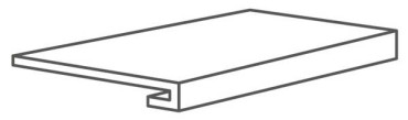 Ступень SUPREME Gradino C.Retta Silver Nat. (75503) 33x120 от Cerdomus (Италия) в Москве