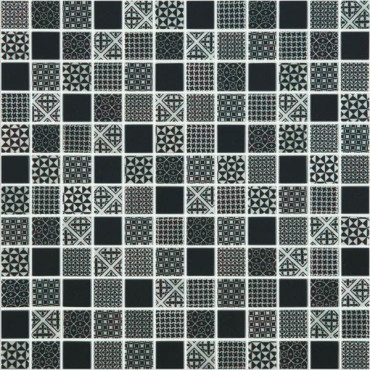 Мозаика Born Black (на сетке) черный 31.7x31.7 от Vidrepur (Испания) в Москве