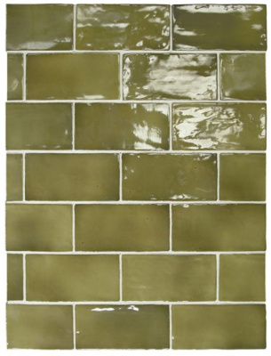 Настенная плитка MANACOR BASIL GREEN (26908) 7.5x15 от Equipe Ceramicas (Испания) в Москве