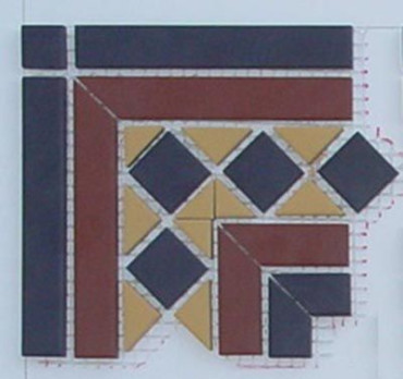 Угол керамический Corner GUILFORD 2 Strip Stand.(Dot14, Tr.1/2 21, Strip 20+14) 16.5x16.5 от TopCer (Португалия) в Москве