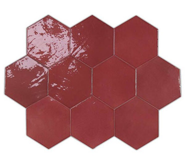 Настенная плитка Zellige Hexa Wine Глазурованная (122084) 10.8x12.4 от WOW (Испания) в Москве