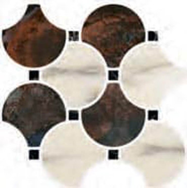 Мозаика SERENADE MOSAICO CIRCLE BROWN 29x29 от Naxos Ceramica (Италия) в Москве
