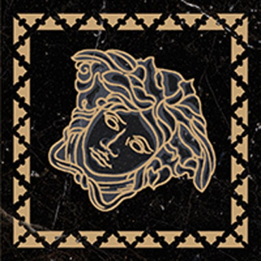 Вставка EMOTE TOZZETTO NERO AMASANT LAPPATO RETTIFICATO (G0262592) 10x10 от Versace (Италия) в Москве