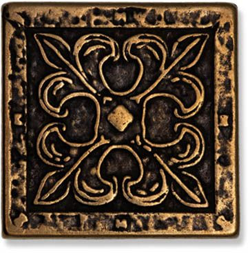 Декор BRONZO-25 вставка VENZEL латунная 5x5 от BronzoDecor (Россия) в Москве