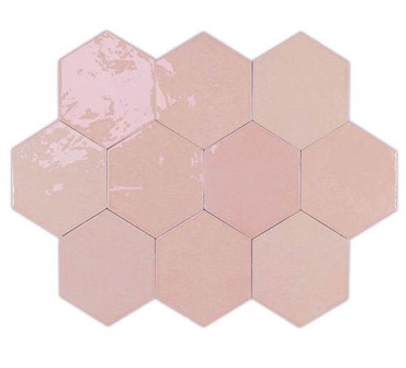 Настенная плитка Zellige Hexa Pink Глазурованная (122082) 10.8x12.4 от WOW (Испания) в Москве