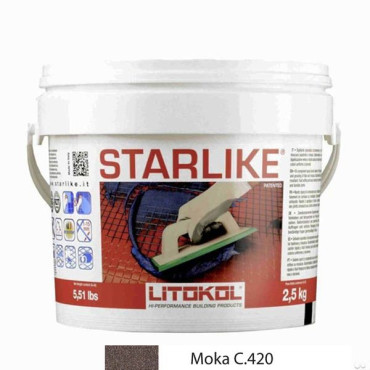 Litochrom Starlike C.420 мокко (2,5 кг) от Litokol (Россия) в Москве
