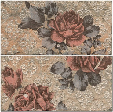 Декор CHICAGO ins.Vintage S/2 Roses SOUTH SIDE 10x20 от Cir Ceramiche (Италия) в Москве