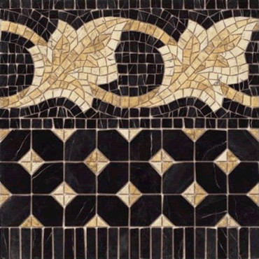 Бордюр Cenefa Midas Negro 43.5x43.5 от Vives Ceramica (Испания) в Москве