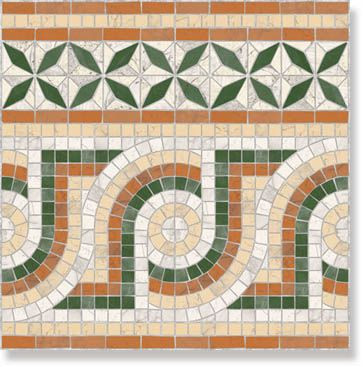 Декор Via Appia Cen. Nola Verde 43.5x43.5 от Vives Ceramica (Испания) в Москве