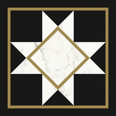 Декор Victorian Marble 45 Blck-Wht Gls 7R (K1222MK0L0) 20x20 от Villeroy & Boch (Германия) в Москве