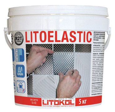 Клей Litoelastic (A)+(B) белый (ведро 4,5кг+ведро 0,5 кг) от Litokol (Россия) в Москве