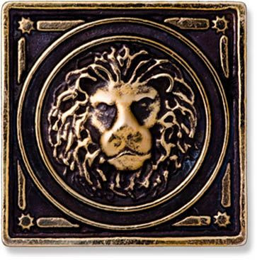 Декор BRONZO-25 вставка LION латунная 5x5 от BronzoDecor (Россия) в Москве