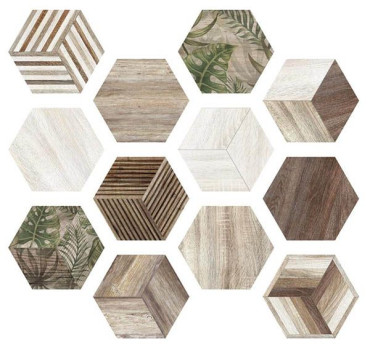 Керамогранит AFRICA Hexa (12 вариаций рис.) 23.2x26.7 от ITT Ceramic (Испания) в Москве