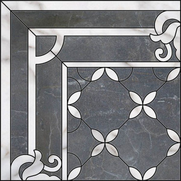 Керамогранит ID42 Виндзор Декор 1/4 розона 60x60 от Kerama Marazzi (Россия) в Москве