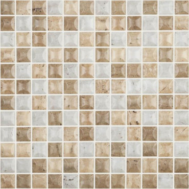 Мозаика Mix Edna Stones Travertino (на сетке) 31.7x31.7 от Vidrepur (Испания) в Москве