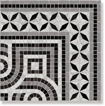 Декор Via Appia Cant. Paxos Negro 43.5x43.5 от Vives Ceramica (Испания) в Москве