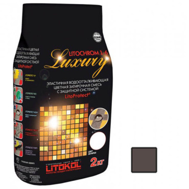 Затирка для швов LITOCHROM 1-6 LUXURY С.40 антрацит затирочная смесь (2 кг) от Litokol (Россия) в Москве
