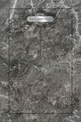 Керамический душевой поддон FIORI DI PESCA GREY - MULTI LINEAR MASSIVE 90x135 от Aquanit (Турция) в Москве