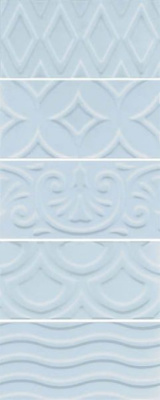 Настенная плитка 16015 Авеллино голубой структура mix 7.4x15 от Kerama Marazzi (Россия) в Москве
