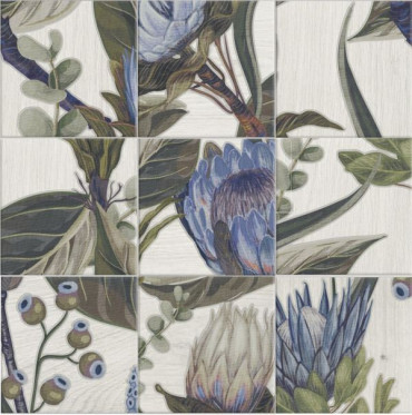 Керамогранит Decor Mural Blu Leaves 20x20 от Mainzu (Испания) в Москве