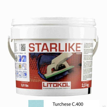 Litochrom Starlike C.400 бирюза (2,5кг) от Litokol (Россия) в Москве