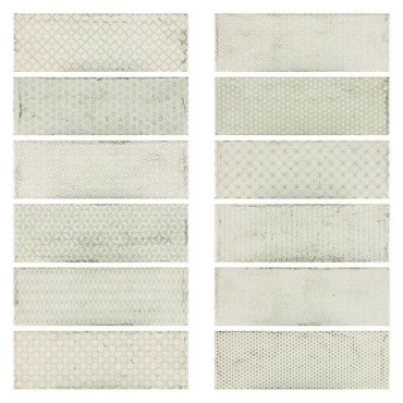 Настенная плитка Arles Cream Decor Mix (12 дизайнов) глянцевая 10x30 от Fabresa (Испания) в Москве